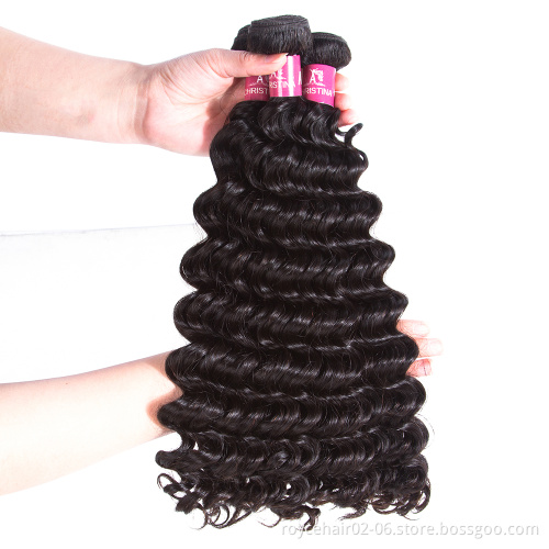 16 18 20 22 inches Original Peruvian Hair Weaves Pictures Deep Wave Curly 3 Bundles Deals